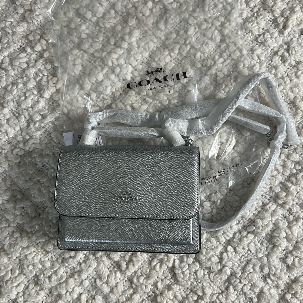 Coach Mini Klare Crossbody! Silver/Metallic! - Picture 11 of 16